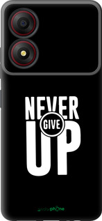 Силиконовый чехол Никогда не сдавайся для ZTE Blade A34 - 4572u-3989 изображение 