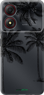 Силиконовый чехол Пальмы1 для ZTE Blade A34 - 4634u-3989 изображение 