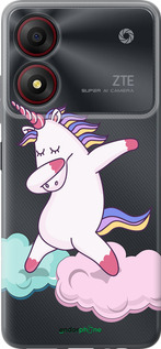 Силиконовый чехол Единорог для ZTE Blade A34 - 4702u-3989 изображение 
