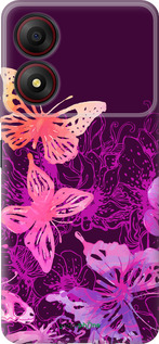 Силиконовый чехол Бабочки v2 для ZTE Blade A34 - 5475u-3989 изображение 