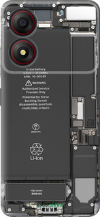 Силиконовый чехол Детали смартфона для ZTE Blade A34 - 5487u-3989 изображение 