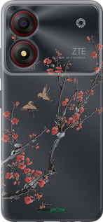 Силіконовий чехол Сакура v2 для ZTE Blade A34 - 5538u-3989 изображение 