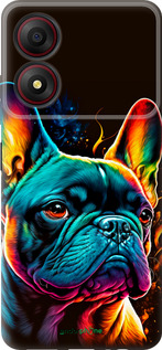 Силиконовый чехол Яркий бульдог для ZTE Blade A34 - 5547u-3989 изображение 