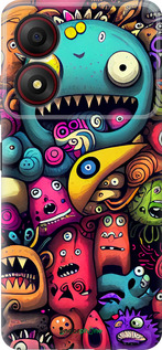 Силіконовий чехол Смішні монстри для ZTE Blade A34 - 5549u-3989 изображение 