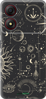 Силиконовый чехол Фаза луны для ZTE Blade A34 - 5605u-3989 изображение 