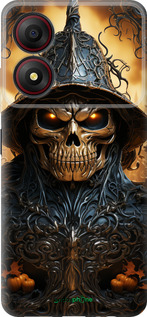 Силиконовый чехол Череп 2 для ZTE Blade A34 - 5652u-3989 изображение 