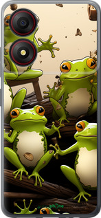 Силиконовый чехол Жабки для ZTE Blade A34 - 5656u-3989 изображение 