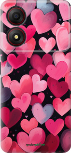 Силиконовый чехол Сердечки 4 для ZTE Blade A34 - 5662u-3989 изображение 