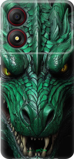 Силиконовый чехол Зелёный дракон v2 для ZTE Blade A34 - 5817u-3989 изображение 