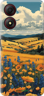 Силіконовий чехол Українське поле для ZTE Blade A34 - 6082u-3989 изображение 