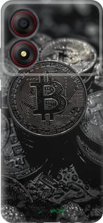 Силиконовый чехол Black Bitcoin для ZTE Blade A34 - 6090u-3989 изображение 