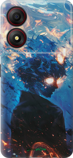 Силиконовый чехол Сатору Годжо для ZTE Blade A34 - 6129u-3989 изображение 