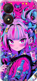 Силиконовый чехол Аниме милаха для ZTE Blade A34 - 6314u-3989 изображение 