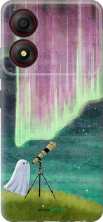 Силиконовый чехол Привидение и звезды для ZTE Blade A34 - 6443u-3989 изображение 