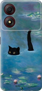 Силіконовий чехол Із зображенням кота та водяної лілії Monet для ZTE Blade A34 - 6519u-3989 изображение 