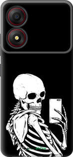 Силіконовий чехол Скелет робить Selfie для ZTE Blade A34 - 6535u-3989 изображение 