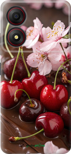 Силиконовый чехол Вишня в шоколаде для ZTE Blade A34 - 6698u-3989 изображение 