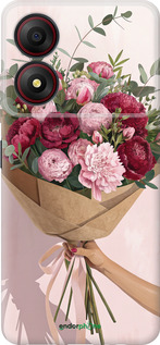 Силиконовый чехол Пионы 1 для ZTE Blade A34 - 6705u-3989 изображение 