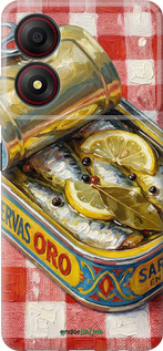 Силиконовый чехол Vintage Sardine Tin Phone для ZTE Blade A34 - 6772u-3989 изображение 