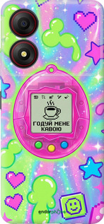 Силиконовый чехол Y2K Aesthetic Retro Pet: Годуй мене кавою для ZTE Blade A34 - 6784u-3989 изображение 