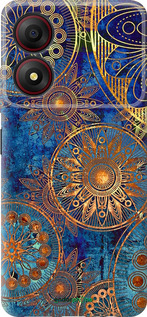 Силіконовий чехол Золотий візерунок для ZTE Blade A34 - 678u-3989 изображение 