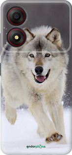 Силиконовый чехол Бегущий волк для ZTE Blade A34 - 826u-3989 изображение 