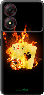 Силиконовый чехол Горящие карты для ZTE Blade A34 - 839u-3989 изображение 