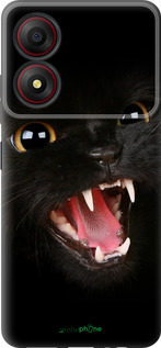 Силиконовый чехол Чёрная кошка для ZTE Blade A34 - 932u-3989 изображение 