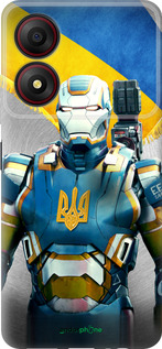 Силиконовый чехол Украинский киборг для ZTE Blade A34 - 980u-3989 изображение 