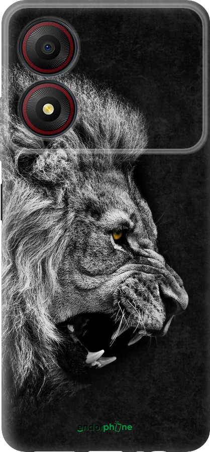 Силиконовый чехол Лев для ZTE Blade A34 - 1080u-3989 изображение 