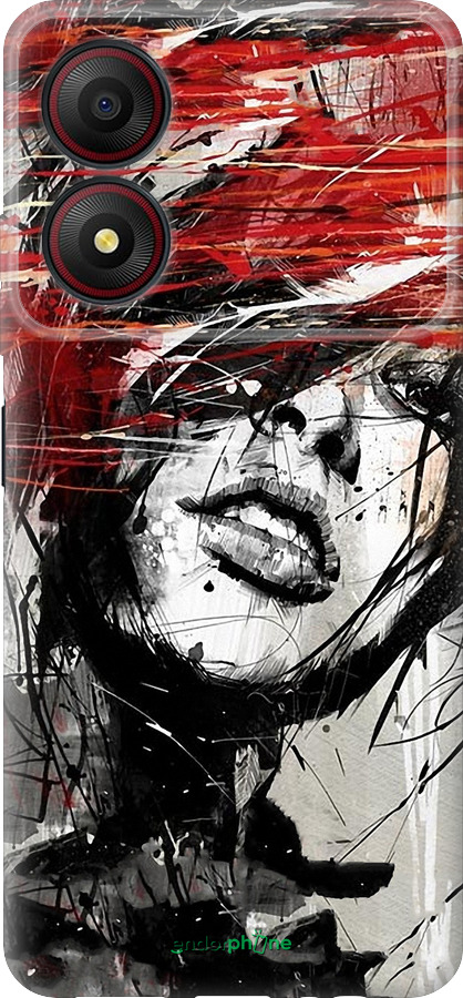 Силиконовый чехол Лицо девушки для ZTE Blade A34 - 1162u-3989 изображение 