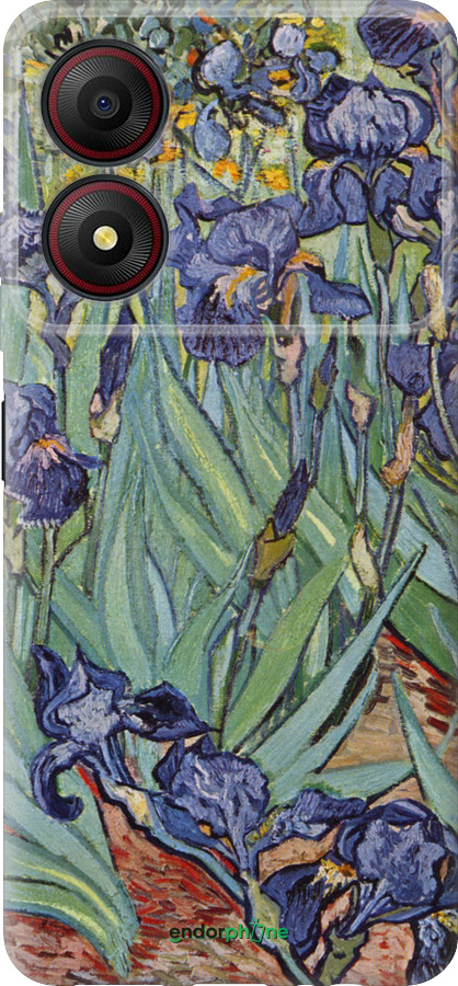 Силиконовый чехол Винсент Ван Гог. Ирисы для ZTE Blade A34 - 161u-3989 изображение 