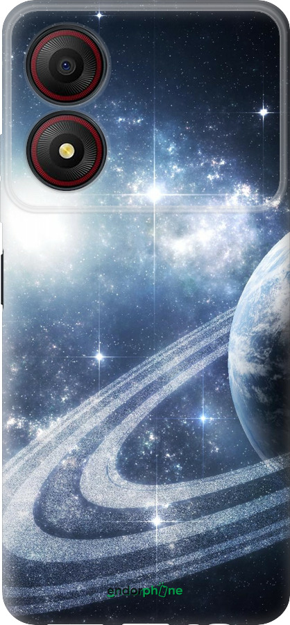 Силиконовый чехол Кольца Сатурна для ZTE Blade A34 - 173u-3989 изображение 