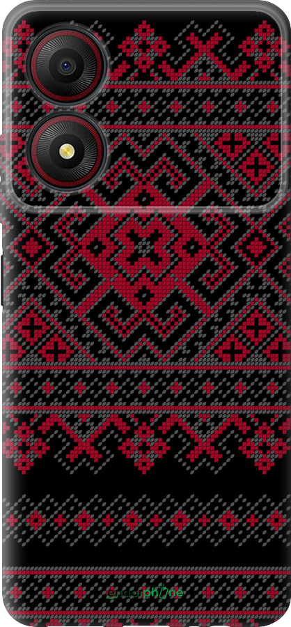 Силіконовий чехол Вишиванка 52 для ZTE Blade A34 - 1763u-3989 изображение 