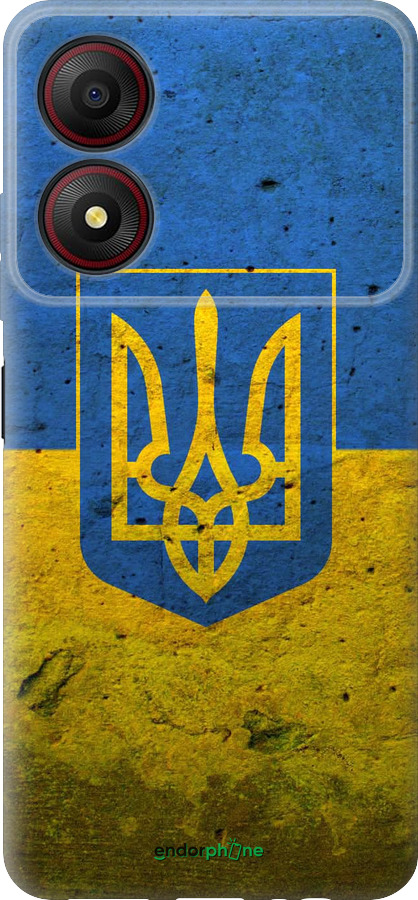 Силиконовый чехол Флаг и герб Украины 2 для ZTE Blade A34 - 378u-3989 изображение 