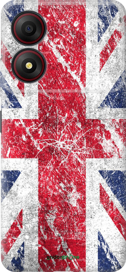 Силиконовый чехол Флаг Великобритании 1 для ZTE Blade A34 - 386u-3989 изображение 
