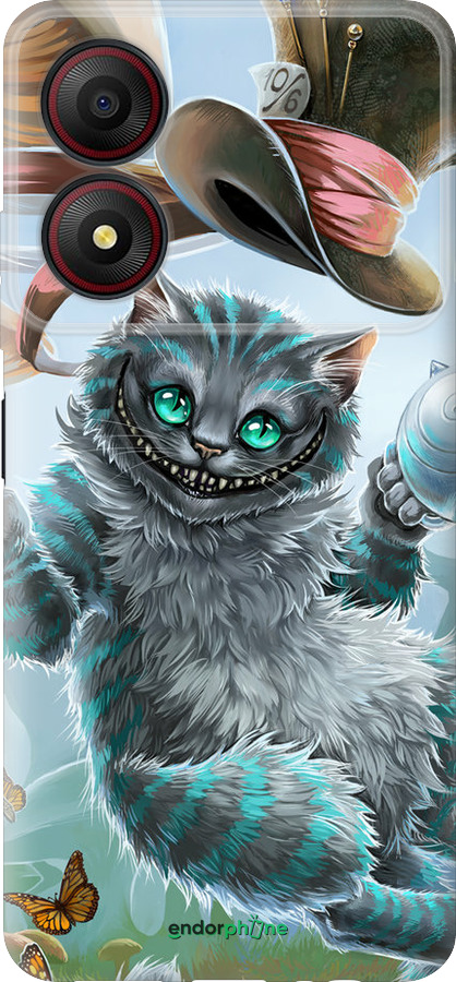 Силиконовый чехол Чеширский кот 2 для ZTE Blade A34 - 3993u-3989 изображение 