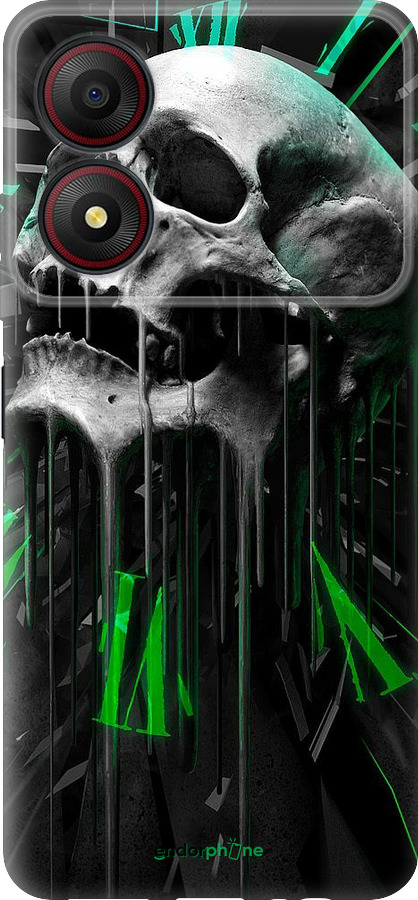 Силиконовый чехол Череп-часы для ZTE Blade A34 - 4100u-3989 изображение 