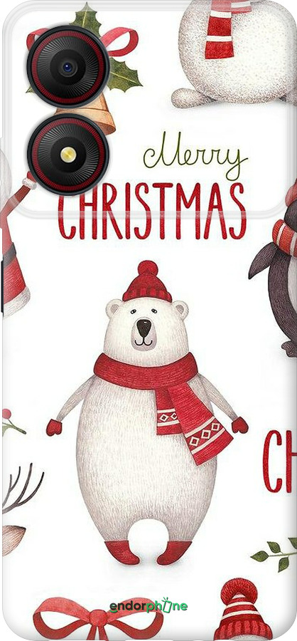 Силіконовий чехол Merry Christmas для ZTE Blade A34 - 4106u-3989 изображение 