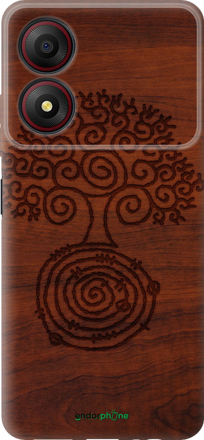 Силиконовый чехол Узор дерева для ZTE Blade A34 - 4119u-3989 изображение 