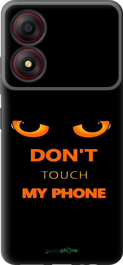 Силиконовый чехол Don't touch the phone для ZTE Blade A34 - 4261u-3989 изображение 