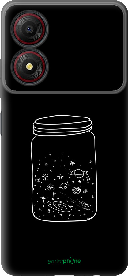 Силиконовый чехол Космос в банке для ZTE Blade A34 - 4297u-3989 изображение 