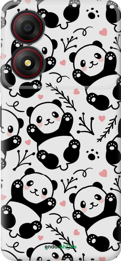 Силіконовий чехол Панди для ZTE Blade A34 - 4318u-3989 изображение 