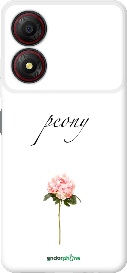 Силиконовый чехол Пион для ZTE Blade A34 - 4366u-3989 изображение 