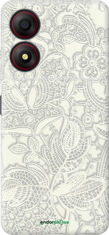 Силіконовий чехол Біле мереживо для ZTE Blade A34 - 4383u-3989 изображение 