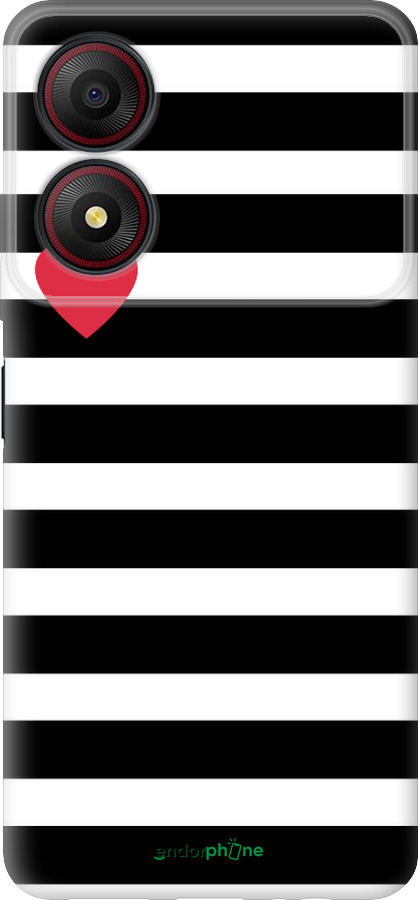 Силіконовий чехол Чорно-білі смуги для ZTE Blade A34 - 4461u-3989 изображение 