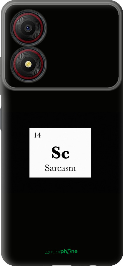 Силиконовый чехол Сарказм для ZTE Blade A34 - 4501u-3989 изображение 