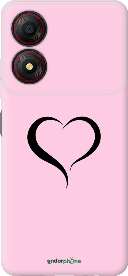 Силіконовий чехол Серце 1 для ZTE Blade A34 - 4730u-3989 изображение 