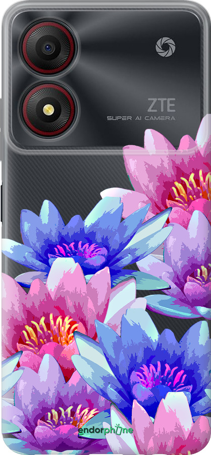 Силиконовый чехол Лотос для ZTE Blade A34 - 4862u-3989 изображение 