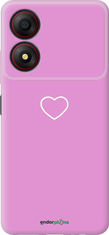 Силиконовый чехол Сердце 2 для ZTE Blade A34 - 4863u-3989 изображение 